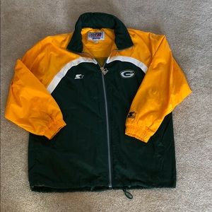 Vtg 90’s Starter Green Bay Packers Nylon Large